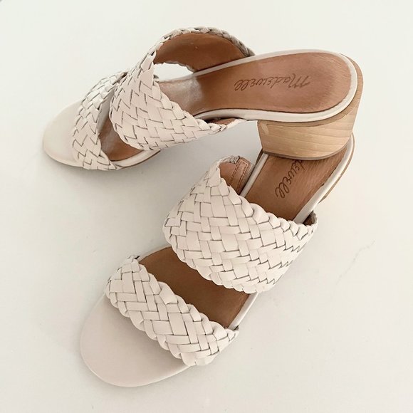 The Kiera Mule Sandal in Woven Leather - Pale Oyster - Size 8 - Picture 9 of 9